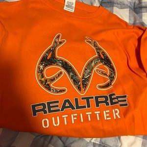 Long Sleeve Orange Real Tree Tee